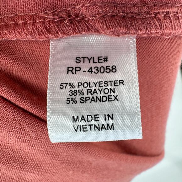 Coral Pink Short Sleeve Wide Leg Drawstring Jumpsuit Womens Tie Back Round Neck - Picture 8 of 10